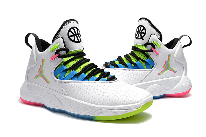 Jordan Super Fly MVP White Green Blue Black Shoes